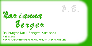 marianna berger business card